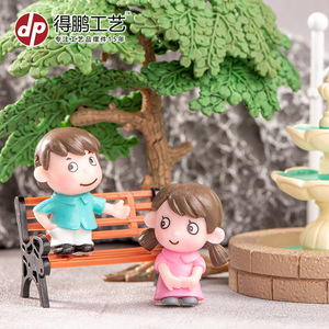 Figurine miniature de couple de dessin animé Dp Craft, moulage par injection, décoration intérieure, ornement de bureau pour salon - Product Image 5