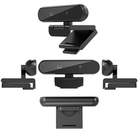 Windows Hello Face ID Webcam 720P, kamera Web komputer tipe-c dengan fitur privasi dukungan Tripod untuk rapat Viceo