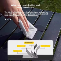 Table pliante d'extérieur en acier au carbone, taille S, à prix abordable, portable et étanche, pour mobilier de jardin