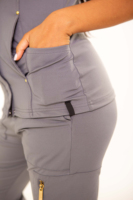 Col en v élastique Yoga ceinture gommage pantalon pour femmes maternité gommage ensemble poches médical Spa élastique survêtement uniformes ensembles