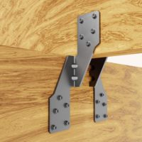 Attaches de charpente robustes en acier galvanisé pour poutres, crochets de fixation pour poutres, attaches anti-ouragan gauche et droite pour bois