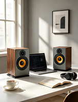 Enceinte active de bibliothèque 2 voies amplifiée, son stéréo Hi-Fi, pour la maison, le bureau et l'audio TV, prise en charge de la personnalisation OEM