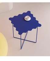 Table basse bleue de style chinois, petite table d'appoint, table de salon de luxe légère, nouvelle table créative en fer forgé, personnalisable, style italien