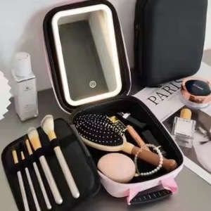 Bolsa de Maquillaje con Luz LED SUNMAXTOP, con Espejo y Divisores, Organizador de Cosméticos Portátil - Product Image 1