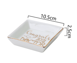 Piatto Portaoggetti in Ceramica con Logo Personalizzato, Bordo Dorato per Matrimoni e Decorazione Tavola, Produzione Diretta - Product Image 5