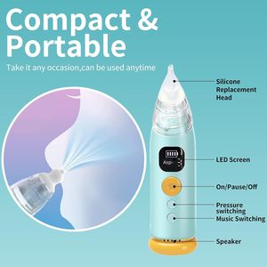 Soplador de aire portátil para aliviar la presión del oído, recargable, color azul claro, para uso en viajes - Product Image 2