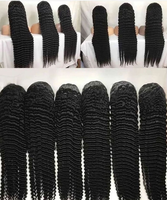 Perruques Frontales en Dentelle Cheveux Humains de 30 32 34 36 38 40 50 Pouces pour Femmes, Cheveux Indiens Vierges Bruts Lisses Ondulés Profonds, Longues Perruques Frontales en Dentelle