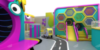 Parc d'attractions ludique au design attrayant, trampoline personnalisé directement de l'usine, toboggan en filet arc-en-ciel, aire de jeux intérieure pour enfants