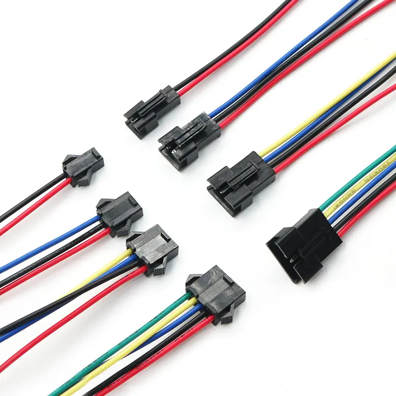 Wavelink Wavelink SM 4P 2.54mm Pitch Male Female Connector 100mm Cable Assemblies LED RGB Light Power Connection Cable Assembly Wiring Harness