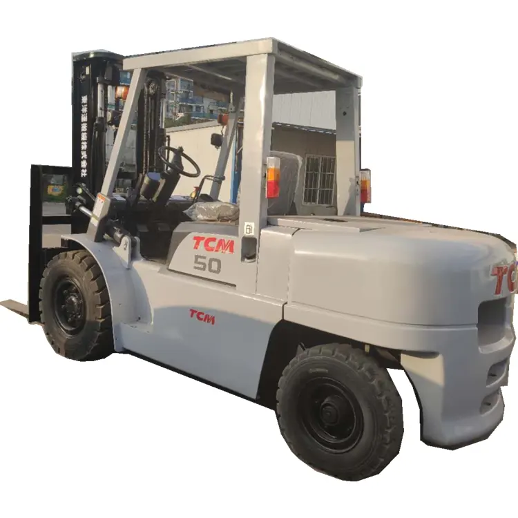 Second-hand 5 tons tcm diesel forklift truck industrial handling vehicle medium for sale
