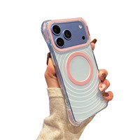 Coques de téléphone portable style Ins Macaron pour iPhone 15 16 17 18 Pro, protection antichoc aux quatre coins, coque arrière magnétique