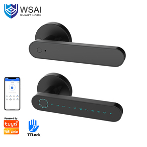 Nhà Máy Trực Tiếp Thông Minh Trong Nhà An Ninh Khóa Cửa Thông Minh Keyless Mật Khẩu Vân Tay Mở Khóa Cửa Gỗ Xử Lý Đám Mây Dữ Liệu - Product Image 1