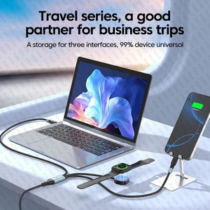 1.2M 2M 100W 6 en 1 Multi USB C Câble de charge pour <span class=keywords><strong>Apple</strong></span> IWatch iPhone 16 Pro avec cordon de chargeur rapide USB Type C - Product Image 3