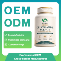 Capsules de Glucosamine Sulfate Haute Concentration + Chondroïtine + MSM pour la Santé des Articulations, Sans OGM, Sans Gluten, Supplément OEM