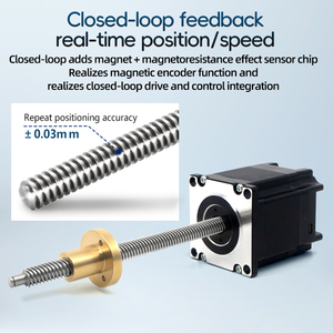 Vị trí thời gian thực umot + Phản hồi tốc độ DC Trình điều khiển xung vòng kín 24V + Bộ mã hóa 1000 dòng chì động cơ tuyến tính bước Vít dẫn động cơ - Product Image 5