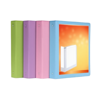 Carpas de 3 Anillos Cardinal de 1.5 Pulgadas en Colores Pastel Surtidos, Paquete de 4, Capacidad para 350 Hojas, Cubiertas Personalizables de PP Transparente Antiadherentes