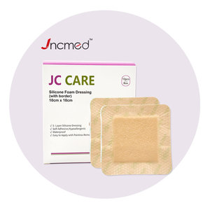 테두리가있는 의료 상처 관리 실리콘 폼 드레싱 - Product Image 1