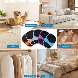 ถุงมือกำจัดขนสัตว์เลี้ยง OEM สีฟ้า แบบสองด้าน สำหรับดูแลขนสุนัขและแมว - Product Image 4
