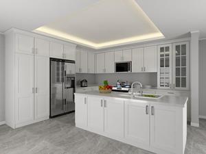 Muebles de Cocina Modulares de Madera Maciza Blanca Personalizables con Opción de Comedor, Estilo Europeo Moderno, Muebles Personalizados para Toda la Casa - Product Image 1