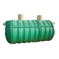 Vente en gros de réservoirs septiques horizontaux en fibre de verre avec pompe, productivité de 1000 L/heure, 220 V, garantie 1 an