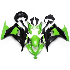 Pour Kawasaki Ninja 300 EX300 2013-2017 2014 2015 personnalisé vert moto ABS plastique carénage Kit carrosserie fonctionne couverture carénage