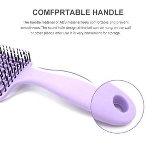 <span class=keywords><strong>Brosse</strong></span> à <span class=keywords><strong>cheveux</strong></span> en plastique incurvée à pointe en nylon ultra douce, marque privée, <span class=keywords><strong>brosse</strong></span> à <span class=keywords><strong>cheveux</strong></span> à ventilation creuse, <span class=keywords><strong>brosse</strong></span> démêlante pour <span class=keywords><strong>cheveux</strong></span> bouclés - Product Image 5