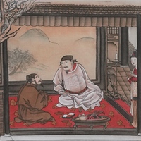 Peinture sur rouleau de soie chinoise traditionnelle, Nuit de neige, Visite de Zhao Pu, Œuvre d'art faite à la main, Reproduction haute résolution, Décoration intérieure