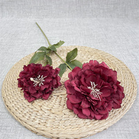Centres de table de mariage, fausses pivoines, 2 têtes de pivoines en soie, fleurs artificielles en vrac pour la décoration de la maison et des événements