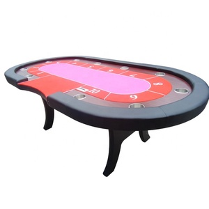 Mesa de póker de 10 asientos, 84 pulgadas, <span class=keywords><strong>casino</strong></span> con escritorio ovalado para entretenimiento - Product Image 4