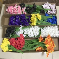 32Cm Pu Mini Calla Lily Dekorasi Buket Pernikahan Bunga Buatan Bunga untuk Dekorasi Vas Rumah
