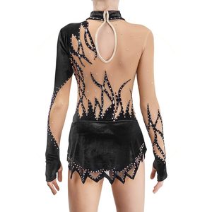 Vente chaude Produit <span class=keywords><strong>Artistique</strong></span> Justaucorps Performance Femmes Gymnastique Rythmique Justaucorps Strass <span class=keywords><strong>Glace</strong></span> Patinage <span class=keywords><strong>Artistique</strong></span> Personnalisé - Product Image 3