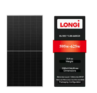 Panneau solaire LONGi 600W 610W 625W Hi-MO 7, module PV HPBC pour l'énergie solaire commerciale