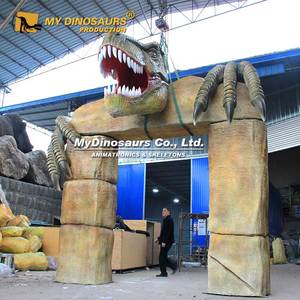 My <span class=keywords><strong>Dino</strong></span> XJ388 Dinosaur Theme <span class=keywords><strong>Park</strong></span> Puerta de <span class=keywords><strong>entrada</strong></span> de dinosaurio de fibra de vidrio - Product Image 4