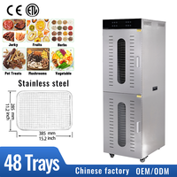 Déshydrateur alimentaire 48 plateaux en acier inoxydable, électrique 4000W, contrôle intelligent, séchoir à air chaud, CE ETL, vente en gros directe usine