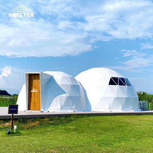 Maison igloo préfabriquée pour l'hiver en plein air Hôtel Casa <span class=keywords><strong>Domo</strong></span> 2 relié par un tunnel Tente dôme avec poêle - Product Image 1
