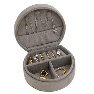 Caja de Joyería de Terciopelo de Lujo con Logotipo Personalizado, Caja de Almacenamiento Portátil para Aretes, Collares, Anillos y Pulseras - Product Image 6