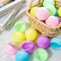 Capsules de jouets en plastique colorées de 65 mm, boules surprise à corps divisé, conteneurs de jouets ronds pour distributeurs automatiques pour enfants