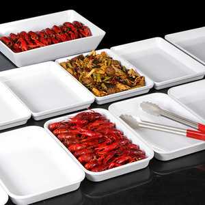 Bandejas de melamina para servir alimentos estofados, platos fríos, brochetas, uso comercial, color sólido XYM20117 - Product Image 1