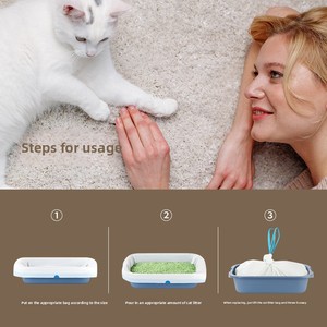 Zoyi <strong>Pet</strong> Thickened High-Density Cat Litter Bag Large-Capacity Drawstring Disposable Portable Cat Litter Box <strong>Liner</strong> Bags - Product Image 4