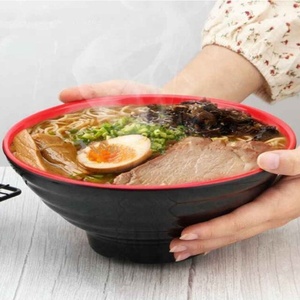 Juego de 4 cuencos de <span class=keywords><strong>ramen</strong></span> japoneses Juego de cuencos de <span class=keywords><strong>ramen</strong></span> de melamina de estilo tradicional de gran capacidad con palillos y <span class=keywords><strong>cuchara</strong></span> - Product Image 5