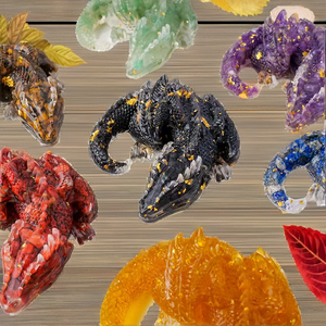 Natural Crystal Gravel Resin Dragon Drop Animal Patterned <strong>Rubber</strong> <strong>Doll</strong> for Office &amp; Home Crafts Decoration - Product Image 4