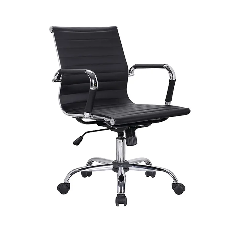 Современное офисное кресло с коротким дизайном, офисное кресло высокого качества из искусственной кожи для персонала