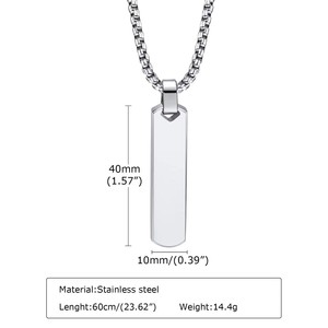 Cadena larga para suéter de hombre, de acero inoxidable con diseño de bambú y letras, estilo hip-hop, versátil, de moda, para venta transfronteriza - Product Image 6