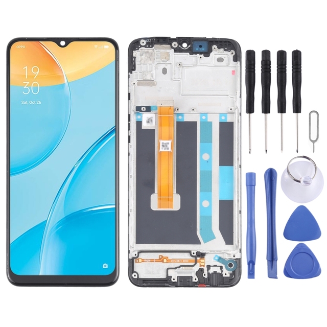 100% Original LCD Screen Display Replacement and Digitizer Full Assembly With Frame for OPPO A15S / A35 / A16K CPH2185 PEHM00