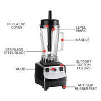 Mixeur Électrique Puissant 1300W 2L 25000RPM Moteur Haute Vitesse pour Smoothies, Shakes, Jus à Domicile
