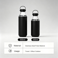 Nouvelle bouteille d'eau sport isotherme en acier inoxydable 304 à double paroi Tritan, anti-fuite, 350 ml et 500 ml, avec infuseur à thé, pour activités de plein air