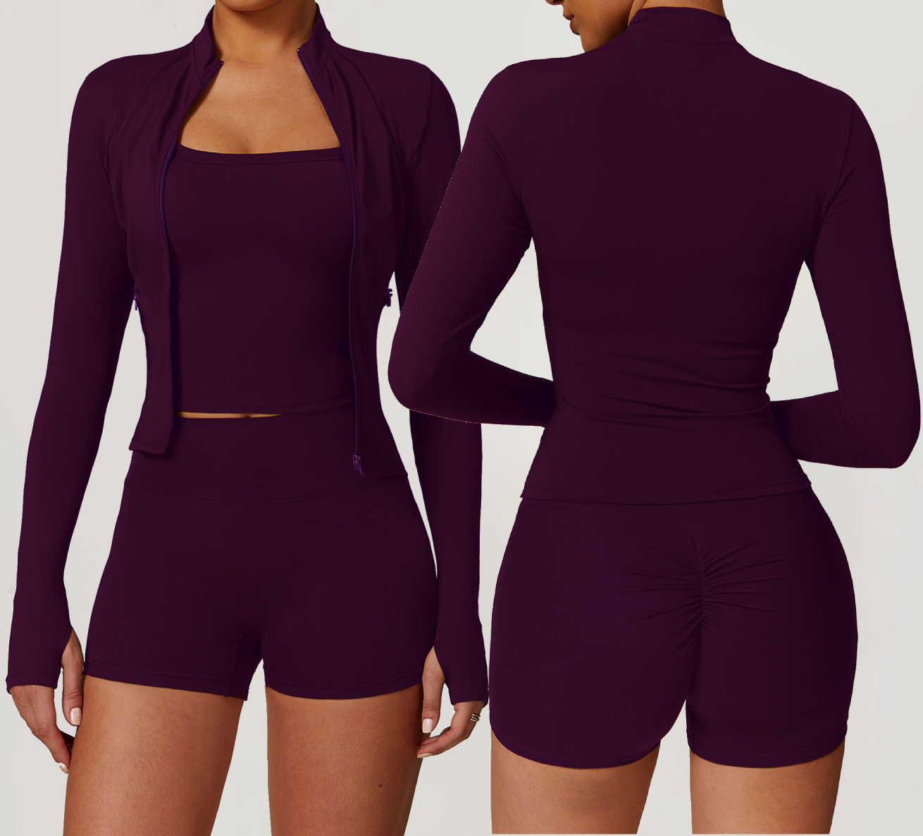 2024 Autumn Winter Zipper Long Sleeve Quick-drying Yoga Clothes Outdoor Casual Tops Training Running Sports Fitness Clothes
