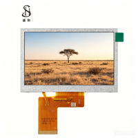 BOE 4,3 Zoll TFT IPS Grafik-LCD-Panel 480x272 Auflösung RGB 40PIN LVDS I2C LED-Hintergrundbeleuchtung Helligkeit 600 Cd/m² ILI6485 COG