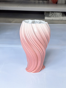 Recién llegado, degradado jarrón de cerámica verde/azul/<span class=keywords><strong>Rosa</strong></span> impreso en 3D con textura ondulada para decoración de interiores del hogar, jarrón de sirena - Product Image 6