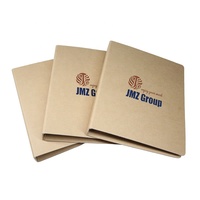 Classeurs à anneaux en papier kraft A4 avec logo personnalisé, couverture rigide, respectueux de l'environnement, classeur de documents en papier